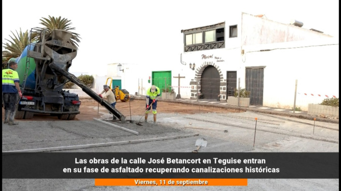Las obras de la calle José Betancort sacan a la luz parte del Teguise histórico