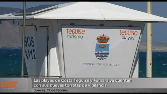 Las playas de Costa Teguise y Famara ya cuentan con sus nuevas torretas de vigilancia Las playas de Costa Teguise y Famara ya cuentan con sus nuevas torretas de vigilancia