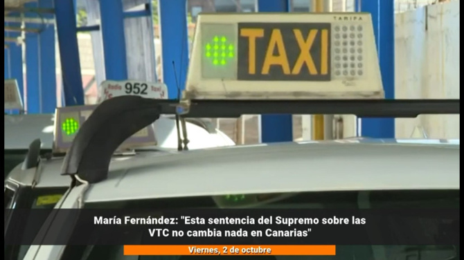 María Fernández: "Esta sentencia del Supremo sobre las VTC no cambia nada en Canarias"