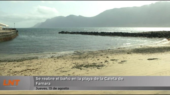 Se reabre el baño en la playa de la Caleta de Famara