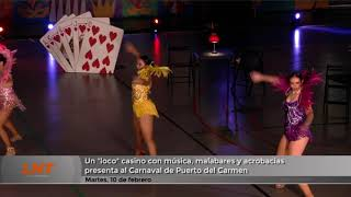 Un "loco" casino con música, malabares y acrobacias presenta al Carnaval de Puerto del Carmen
