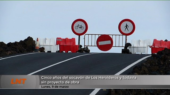 Cinco años del socavón de Los Hervideros y todavía sin proyecto de obra