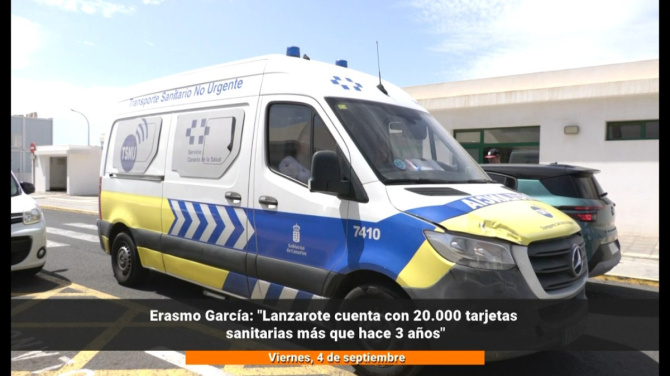 Erasmo García: "Lanzarote cuenta con 20.000 tarjetas sanitarias más que hace 3 años"