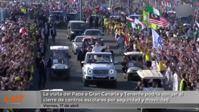 La visita del Papa a Gran Canaria y Tenerife podría obligar al cierre de centros escolares