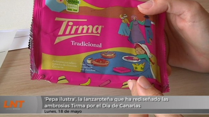 'Pepa ilustra', la lanzaroteña que ha rediseñado las ambrosías Tirma por el Día de Canarias
