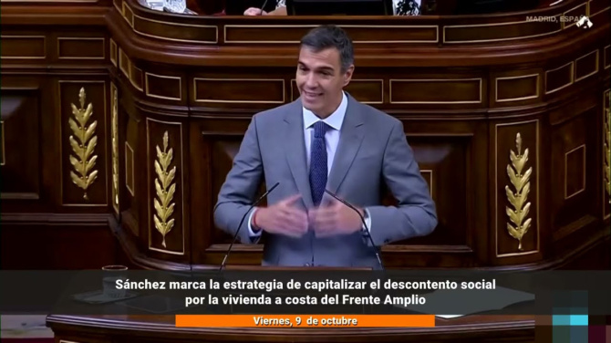 Sánchez marca la estrategia de capitalizar el descontento social por la vivienda a costa del Frente Amplio Sánchez marca la estrategia de capitalizar el descontento social por la vivienda a costa del Frente Amplio