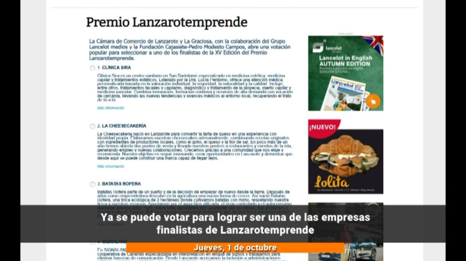 Ya puedes votar por tu empresa favorita para llevarla a la final de Lanzarotemprende