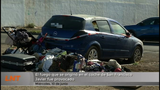 El fuego que se originó en el coche de San Francisco Javier fue provocado El fuego que se originó en el coche de San Francisco Javier fue provocado