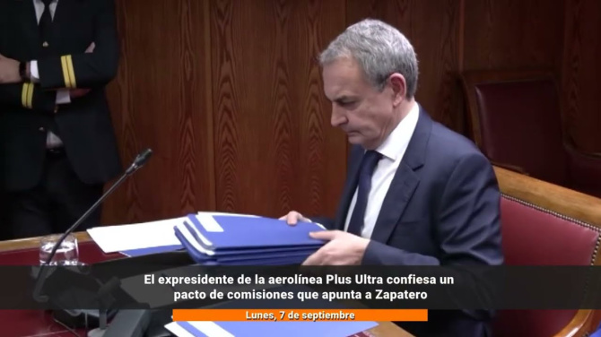 El expresidente de Plus Ultra reconoce ante el juez un pacto de comisiones que apunta a Zapatero El expresidente de Plus Ultra reconoce ante el juez un pacto de comisiones que apunta a Zapatero