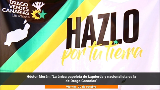 Héctor Morán: "La única papeleta de izquierda y nacionalista es la de Drago Canarias" Héctor Morán: "La única papeleta de izquierda y nacionalista es la de Drago Canarias"