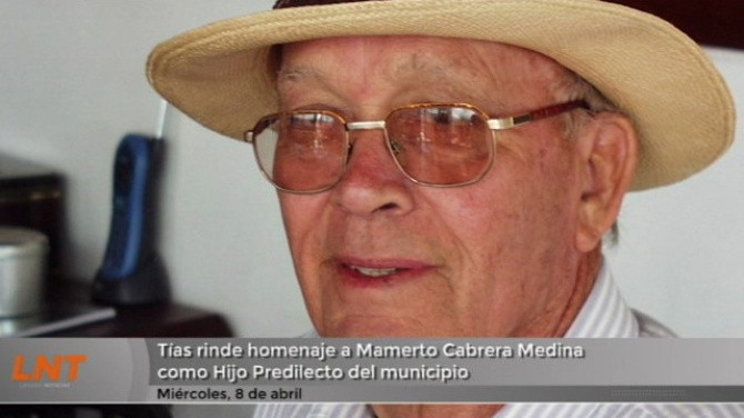Tías rinde homenaje a Mamerto Cabrera Medina como Hijo Predilecto del municipio