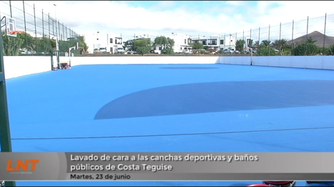 Lavado de cara a las canchas deportivas y baños públicos de Costa Teguise Lavado de cara a las canchas deportivas y baños públicos de Costa Teguise