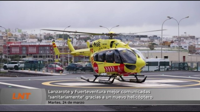 Lanzarote y Fuerteventura mejor comunicadas "sanitariamente" gracias a un nuevo helicóptero Lanzarote y Fuerteventura mejor comunicadas "sanitariamente" gracias a un nuevo helicóptero