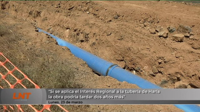 "Si se aplica el Interés Regional a la tubería de Haría la obra podría tardar dos años más"
