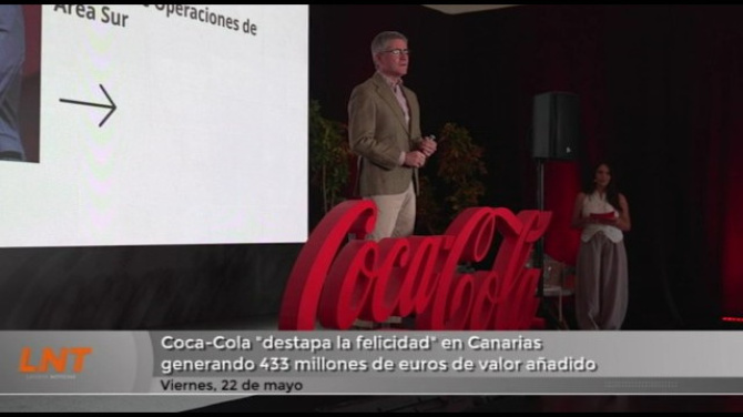 Coca-Cola "destapa la felicidad" en Canarias generando 433 millones de euros de valor añadido Coca-Cola "destapa la felicidad" en Canarias generando 433 millones de euros de valor añadido