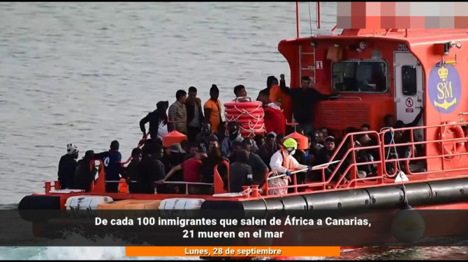 “De cada 100 inmigrantes que salen de África a Canarias, 21 mueren en el mar” “De cada 100 inmigrantes que salen de África a Canarias, 21 mueren en el mar”