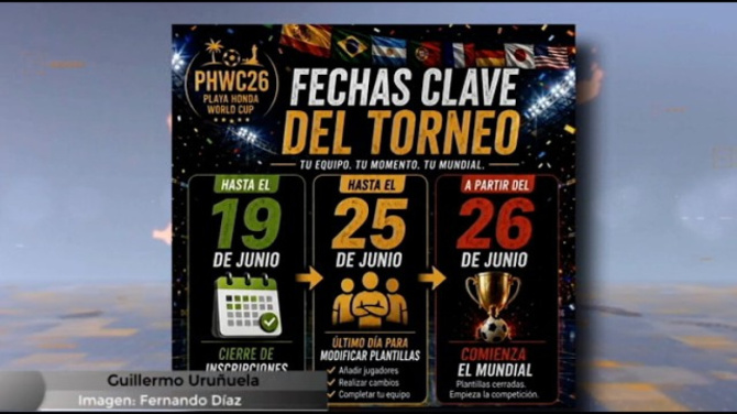 El Mundial se jugará en Playa Honda