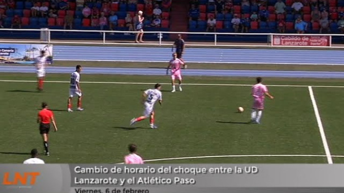 Cambio de horario del choque entre la UD Lanzarote y el Atlético Paso