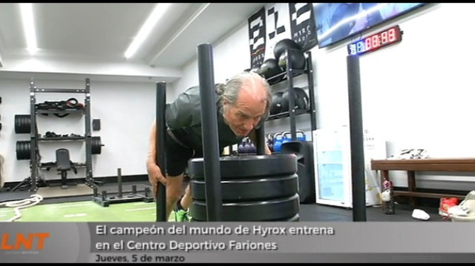 El campeón del mundo de Hyrox entrena en el Centro Deportivo Fariones
