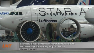 La subida de los combustibles y la disminución de las reservas golpea a EasyJet y Lufthansa