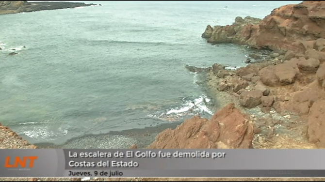 La escalera de El Golfo fue demolida por Costas del Estado La escalera de El Golfo fue demolida por Costas del Estado