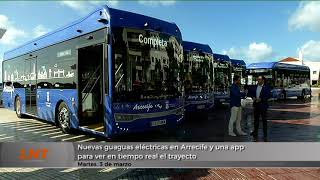 Nuevas guaguas eléctricas en Arrecife y una app para ver en tiempo real el trayecto Nuevas guaguas eléctricas en Arrecife y una app para ver en tiempo real el trayecto
