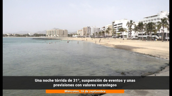 Arrecife seguía a 31 grados a las nueve de la noche tras una jornada sofocante