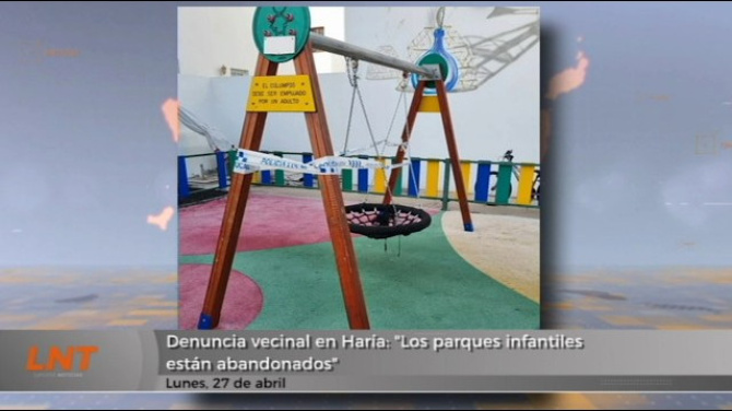 Denuncia vecinal en Haría: "Los parques infantiles están abandonados"
