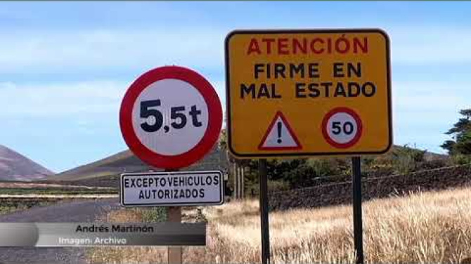 La peor carretera de Lanzarote sigue sin proyecto