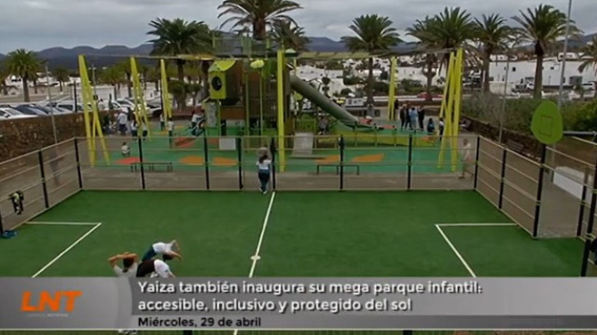Yaiza también inaugura su mega parque infantil: accesible, inclusivo y protegido del sol
