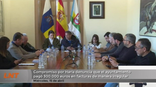 Compromiso por Haría denuncia que el Ayuntamiento pagó 300.000 euros en facturas de manera irregular