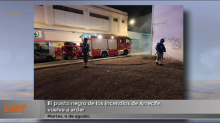 El punto negro de los incendios de Arrecife vuelve a arder