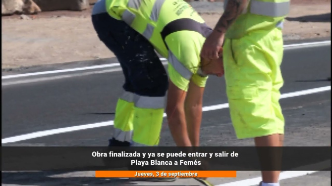 Obra finalizada y ya se puede entrar y salir de Playa Blanca a Femés