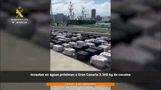 Incautan en aguas próximas a Gran Canaria 3.360 kg de cocaína 