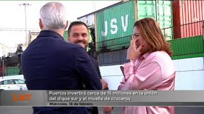 Puertos invertirá cerca de 15 millones en la unión del dique sur y el muelle de cruceros Puertos invertirá cerca de 15 millones en la unión del dique sur y el muelle de cruceros