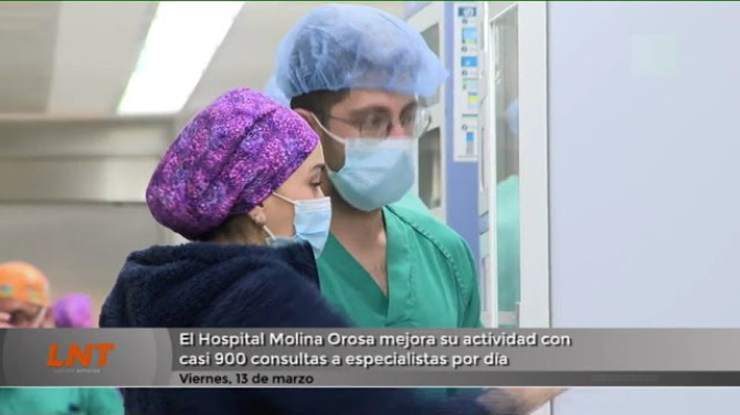 El Hospital Molina Orosa mejora su actividad con casi 900 consultas a especialistas por día