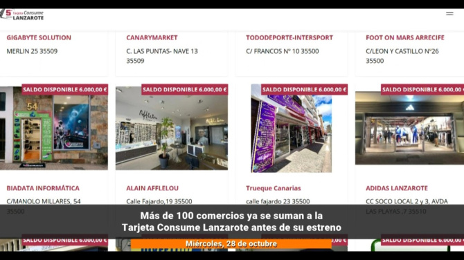 Más de 100 comercios se suman ya a la Tarjeta Consume Lanzarote