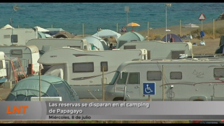 Las reservas se disparan en el camping de Papagayo Las reservas se disparan en el camping de Papagayo