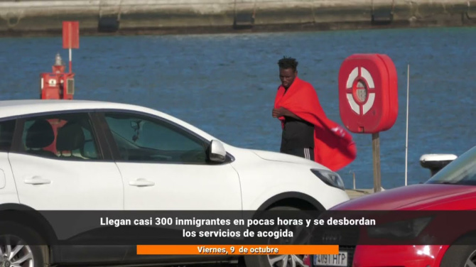 Llegan casi 300 inmigrantes en pocas horas y se desbordan los servicios de acogida