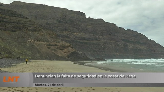 Denuncian la falta de seguridad en la costa de Haría