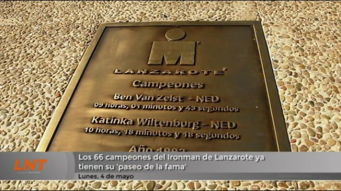 Los 66 campeones del Ironman de Lanzarote ya tienen su 'paseo de la fama'
