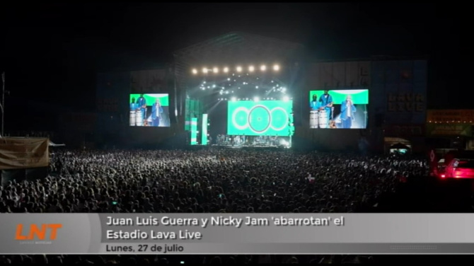 Juan Luis Guerra y Nicky Jam 'abarrotan' el Estadio Lava Live