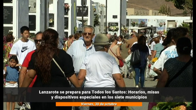 Lanzarote prepara sus cementerios para Todos los Santos: horarios y actos religiosos Lanzarote prepara sus cementerios para Todos los Santos: horarios y actos religiosos