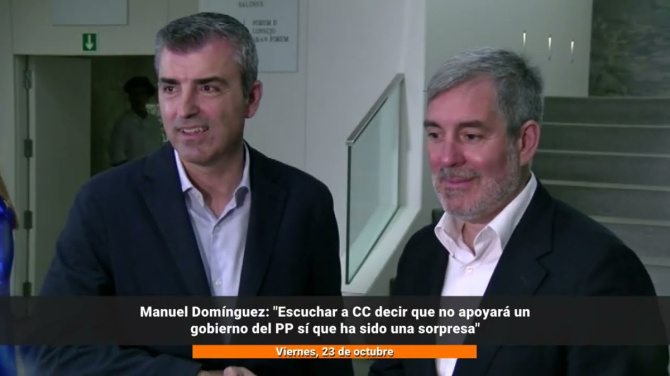 Domínguez, sorprendido por el rechazo de CC a apoyar un gobierno del PP
