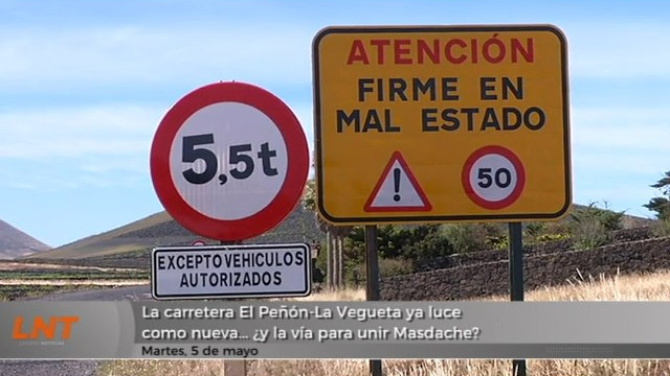 La carretera El Peñón-La Vegueta ya luce como nueva... ¿y la vía para unir Masdache?