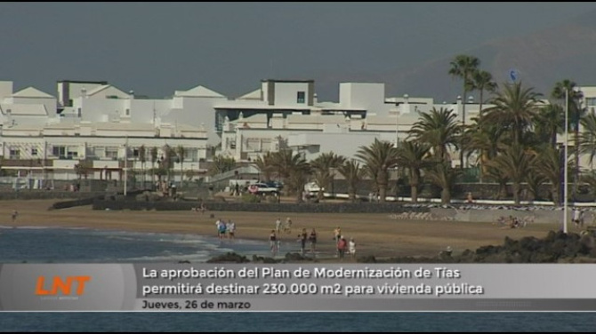 La aprobación del Plan de Modernización de Tías permitirá destinar 230.000 m2 para vivienda 