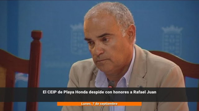 El CEIP de Playa Honda despide con honores a Rafael Juan El CEIP de Playa Honda despide con honores a Rafael Juan