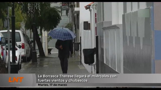 La Borrasca Therese llegará el miércoles, con fuertes vientos y chubascos