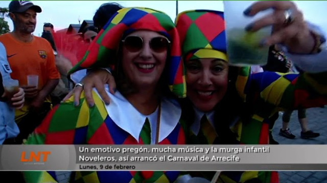 Un emotivo pregón, mucha música y la murga Noveleros, así arrancó el Carnaval de Arrecife