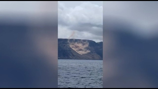 Sepultado parte del sendero Famara-Guinate tras un desprendimiento